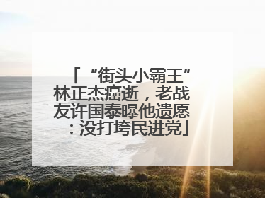 “街头小霸王”林正杰癌逝，老战友许国泰曝他遗愿：没打垮民进党